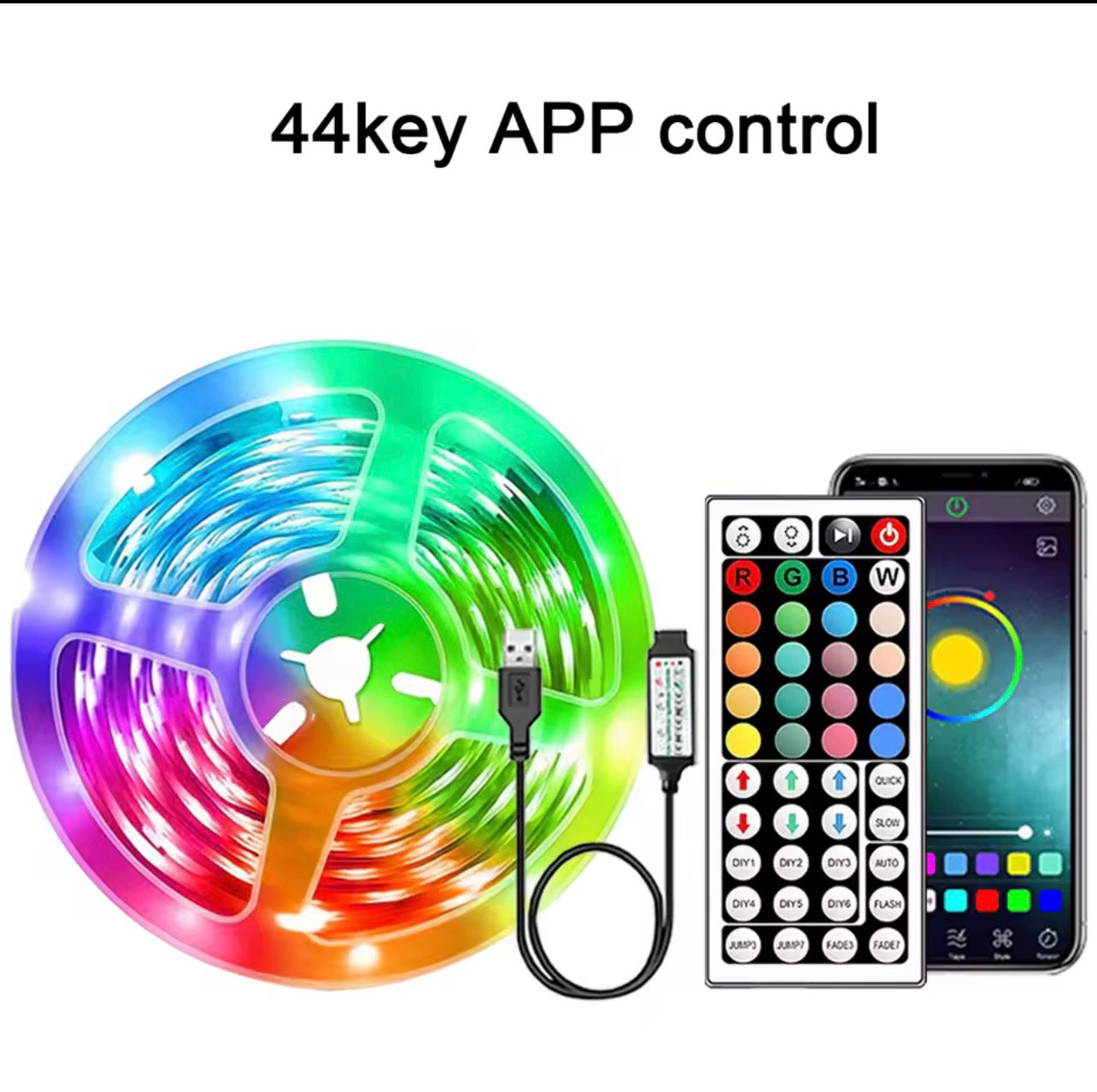 RGB Smart LED Strip Lights – App Controlled Room Lighting